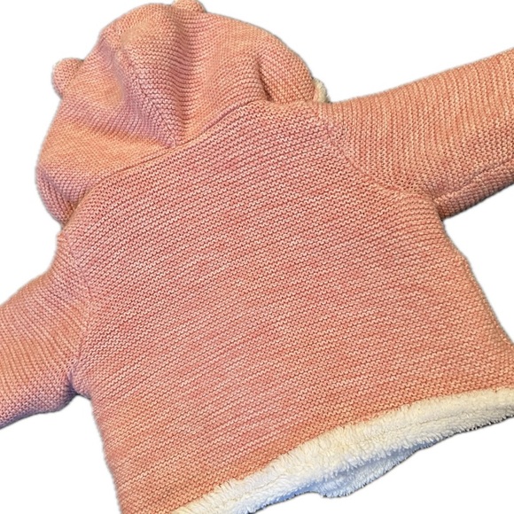 Baby GAP Girl’s Sherpa Lined Knit Cardigan Jacket Like New, Perfect Condition! - Picture 3 of 4